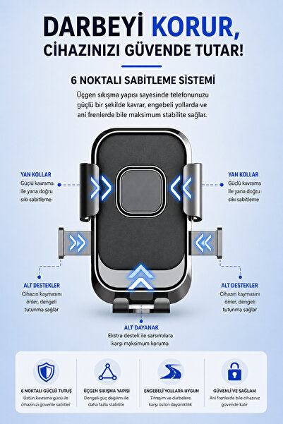 mimtec 360 Derece Dönebilen Telefon Tutucu - Vidalı Motor Bisiklet Kullanımına Uygun Telefon Tutucu