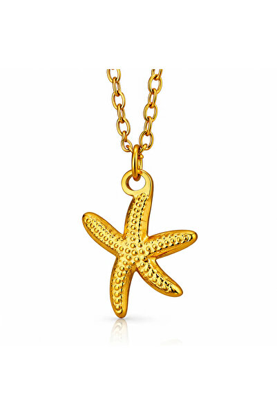 OEM Colier Starfish auriu, din oțel inoxidabil, cu sea Collection, placat cu ...