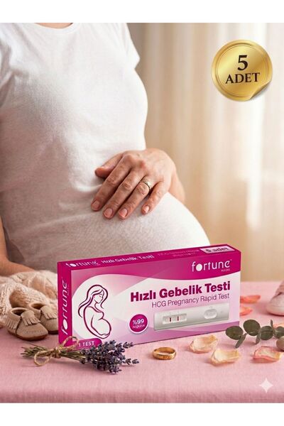 Fortune Gebelik Testi Hamilelik Testi % 99 Kesin Sonuç 5 Adet
