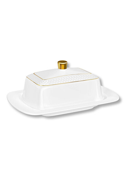 WILMAX ENGLAND Untiera, Portelan Alb, Margine Auriu, 18.5x12.5x7.5 cm, Wilmax...