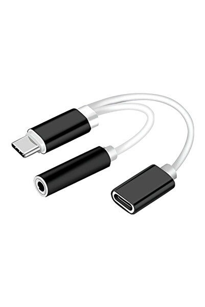 POWERTECH αντάπτορας USB-C σε USB-C & 3.5mm θηλυκό CAB-UC030, λευκός
