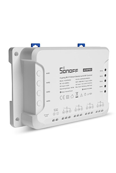 Sonoff Smart Διακόπτης 4CH PRO R3, 4 θέσεων, 40A, RF control, λευκός