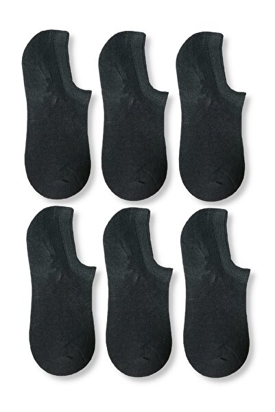 BLACK SWALLOW Men's Smoked Bamboo Invisible Sneaker Socks 6 Pack