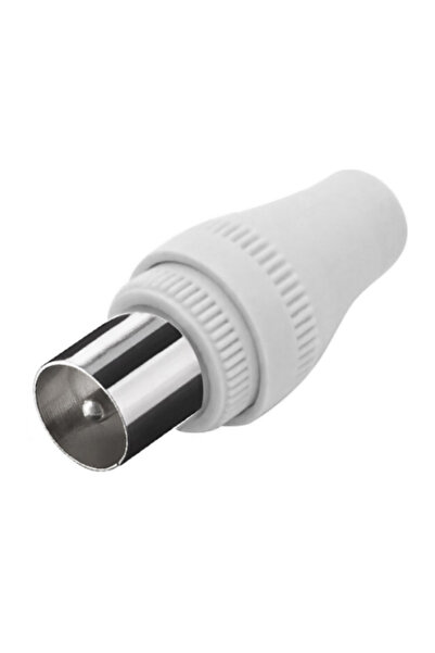POWERTECH βύσμα PAL 9.5mm αρσενικό CAB-V011 για TV, λευκό, 5τμχ