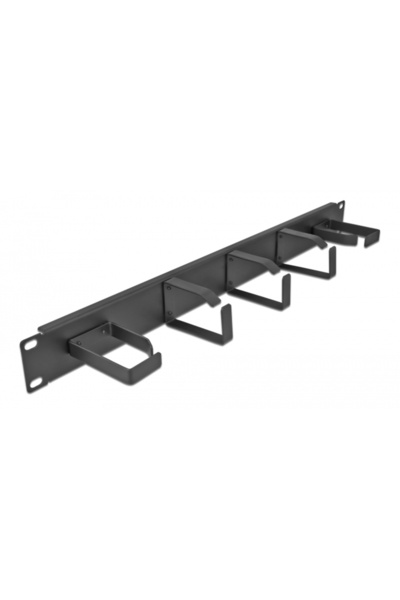 DELOCK cable management 66848 για rack 19"/1U, 5x γάντζοι, μαύρο