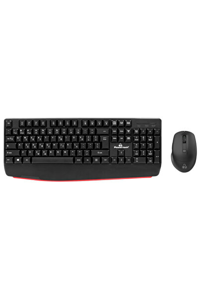 POWERTECH set ποντίκι & πληκτρολόγιο PT-1167, 2.4GHz & Bluetooth, μαύρο