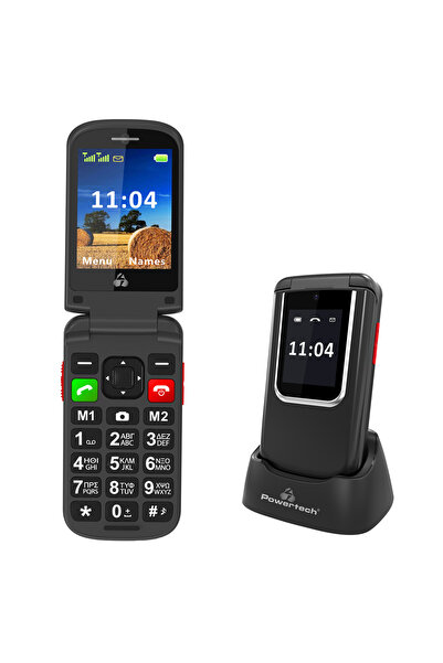 POWERTECH κινητό τηλέφωνο Sentry 4G Flip, 2.8/1.77", dual SIM, πλήκτρο SO...