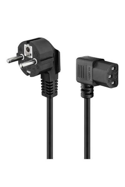 goobay καλώδιο τροφοδοσίας 96032, γωνιακό, 1mm², 3m, μαύρο