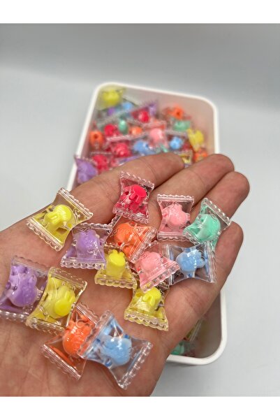 E.B EBRULİ BONCUK 20 mm Transparent Colorful Package Candy Acrylic Beads Mixe...