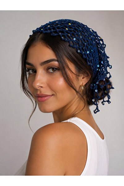 Generic Brand Knitted Sequin Bandana - Bohemian Chic