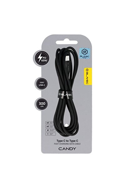 Blavec Candy Πλεγμένο Καλώδιο Δεδομένων Γρήγορης Φόρτισης PD 60W 3A (CCA-CC3B...