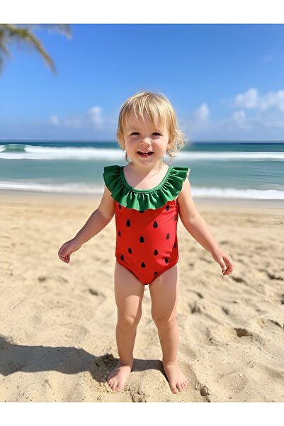 mirkidsclub Girls' Ruffle Collar Swimsuit – One-Piece Stylish and Stretchy Sw...