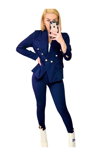 Woman's Fashion Γυναικείο μπλε κοστούμι
