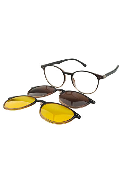 sun factory Yasmina 3-in-1 Clip-On Blue Light Filter+Anti-Reflective+Uv400 Pr...