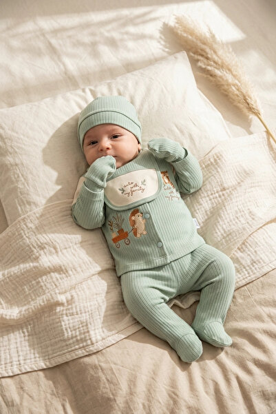 Babydonat طقم إصدار المستشفى للأطفال الأولاد مكون من 5 قطع باللون الأخضر النا...