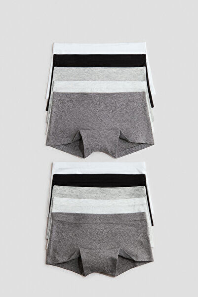 H&M 10'lu Pamuklu Boxer Külot