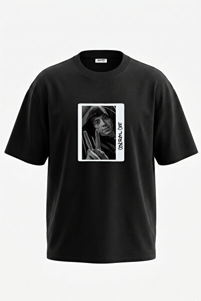 Anetos Central Cee_30 Design Printed Unisex Oversize Black Tshirt
