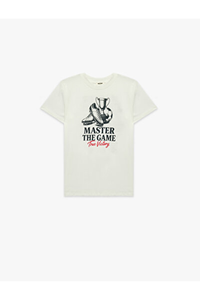 Koton Cotton Short Sleeve Crew Neck Printed T-Shirt