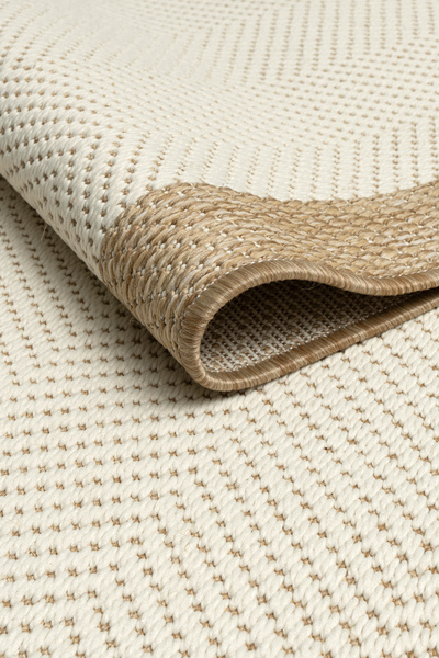 KİLİMİZ TEKSTİL Kolay Temizlenen Yıkanabilir Bordürlü Halı Lux Sisal Plus Öze...