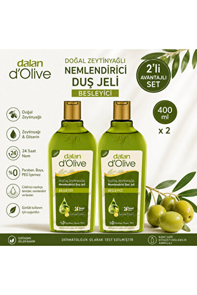 Dalan D'Olive Besleyici Doğal Zeytinyağlı Duş Jeli 400 ml 2 Adet