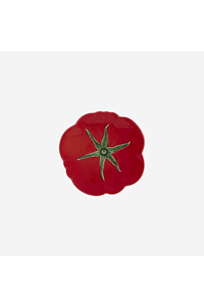 Bordallo Pinheiro Tomato Red Ceramic Petit Four Plate 15 cm