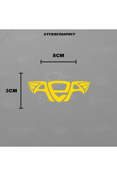 STCKRCO Motor ve Kask için AEA Altın Elbiseli Adam Sticker Etiket - AEA Sticker