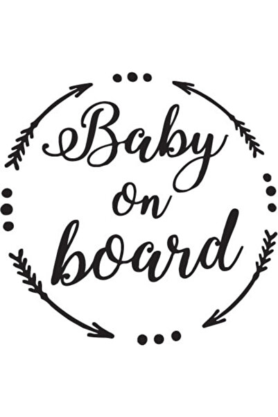 Amo-Stickers Baby On Board 37 25cm Verde