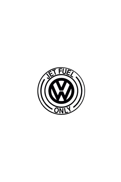 Amo-Stickers Sticker Volkswagen Jet fuel only 30cm Red