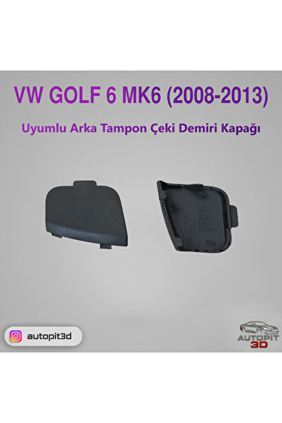 AutoPit 3D VW GOLF 6 MK6 (2008-2013) UYUMLU ARKA TAMPON ÇEKİ DEMİRİ KAPAĞI