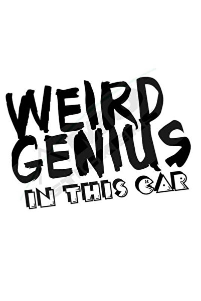 Amo-Stickers Sticker Auto WEIRD GENIUS 25cm Negru