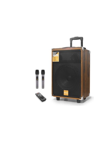 Similar Bluetooth Hoparlör Fm Radyo 12 Inç Usb Tf Aux Çift Mikrofonlu Kumandalı - Ahşap BQ12