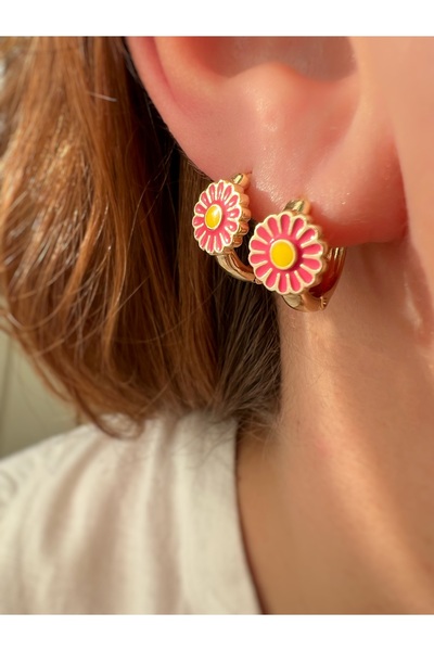 ToffyStore Vip Red Daisy Earrings