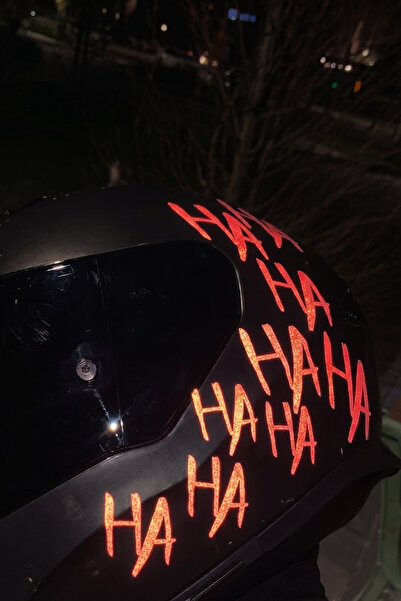 Banxtre Decorative Reflective Hahaha Sticker for Motor-Car-Helmet 15Cmx30Cm (...