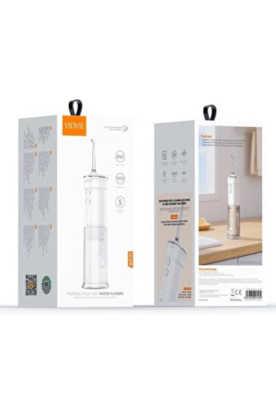 Vidvie Electric Water-Reservoir-Equipped Water Flosser [Type C] [White]
