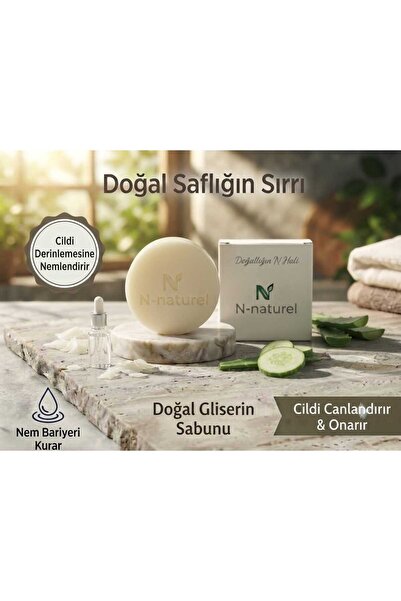 N-naturel Doğal El Yapımı Gliserinli Sabun- Kuru ve Hassas Ciltler İçin Yumuş...