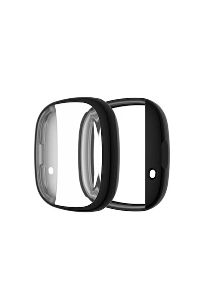 OEM Θήκη σιλικόνης σε μαύρο χρώμα για Fitbit Versa 3 / Versa Sense