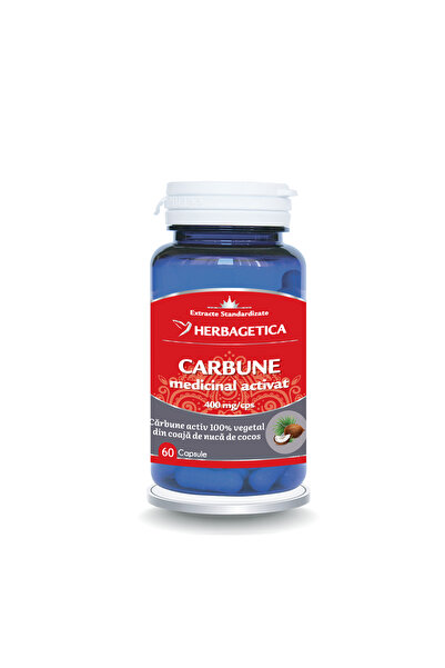 herbagetica Carbune Medicinal Activat 400mg 60cps