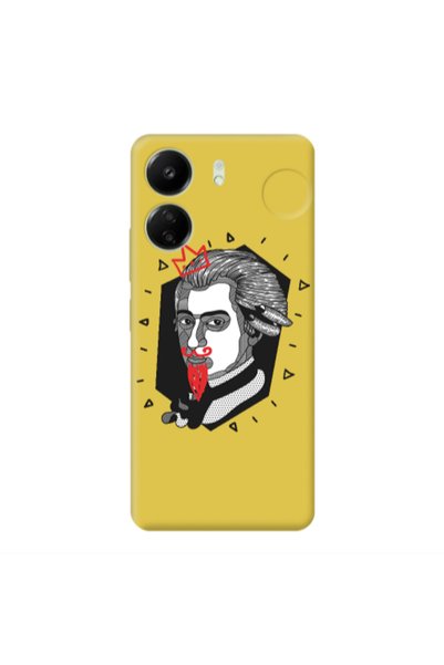 Other Xiaomi Redmi 13C Bearded Yellow Colored Silicone TPU Θήκη