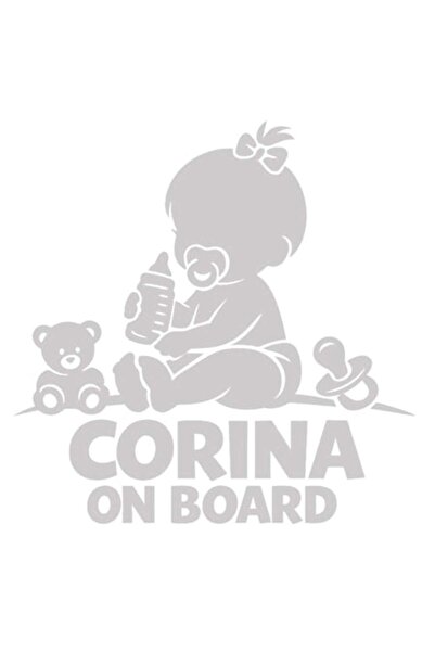 OEM Autocolant decorativ auto  "CORINA LA VOLAN ", 10cm, Alb