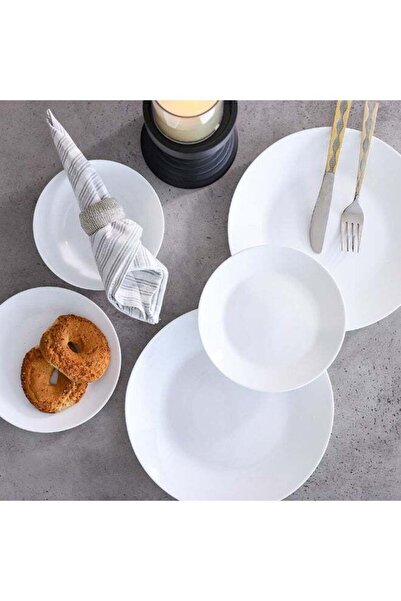 Danube Home Aria 12-Piece Dinner Opal Dinner Set Opalware Dining Set Plates A...