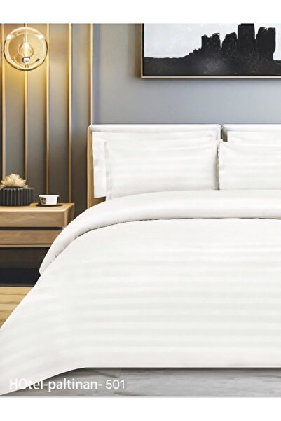 ROSHAN Hotel Stripe Naver and Text Bedding Set - 5 Pieces with Premium Material