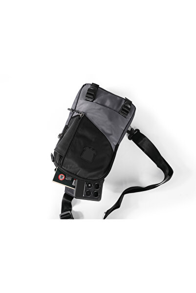 Bagacar Waterproof Daily Use Cross Shoulder Bodybag and Backpack Black