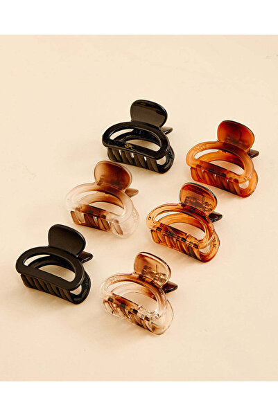 REDTAG Women Assorted 6 Pieces Hair Clip Set
