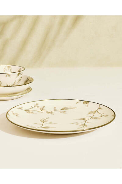 REDTAG Ivory Floral Pad Print Dinner Plate