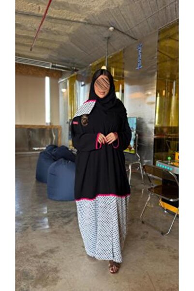 dar laha abaya Abaya D 5121 - with Cobra Crepe fabric and chiffon, half-bisht...