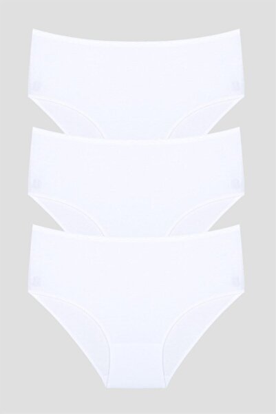BLACK SWALLOW Women's white high waist bato panties 3-pack