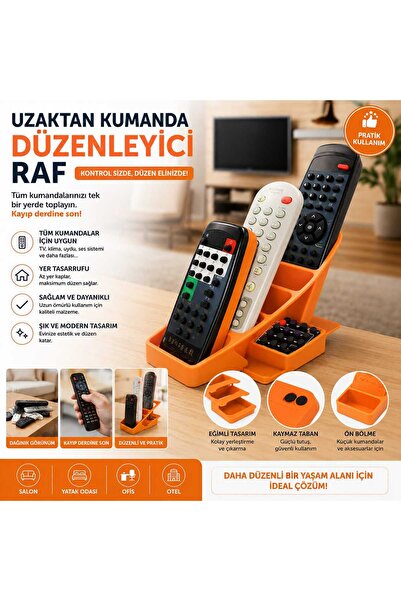 ASG 📺 Uzaktan Kumanda Düzenleyici Raf – Çok Bölmeli Kumanda Standı Dağınık k...