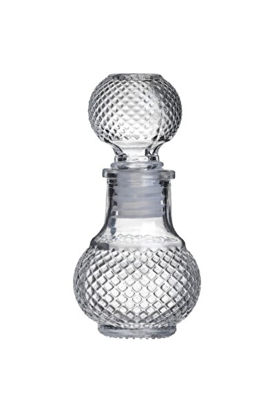 OEM Sticlă rotundă transparentă de lichior cu model în relief, 50ml