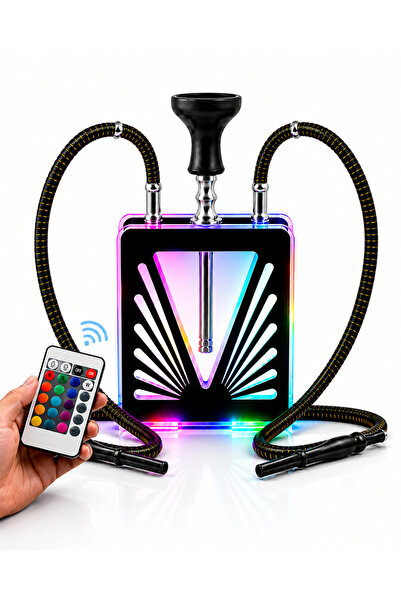 AVYRA Narghilea Portabila cu Iluminare LED RGB – Design Modern pentru Seri Me...