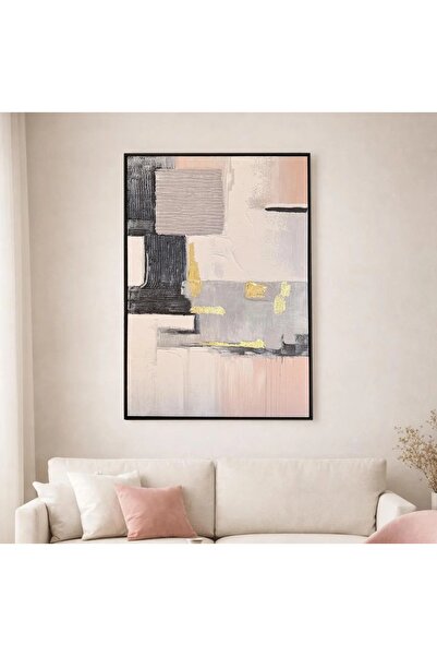 Afkar modern Modern golden flowers gypsum panel with elegant golden frame – m...